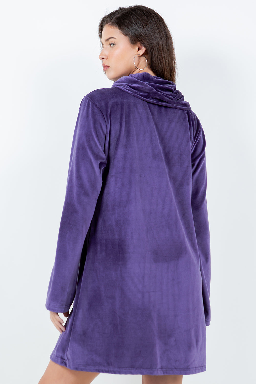 Cotton Velvet Three Button Wrap