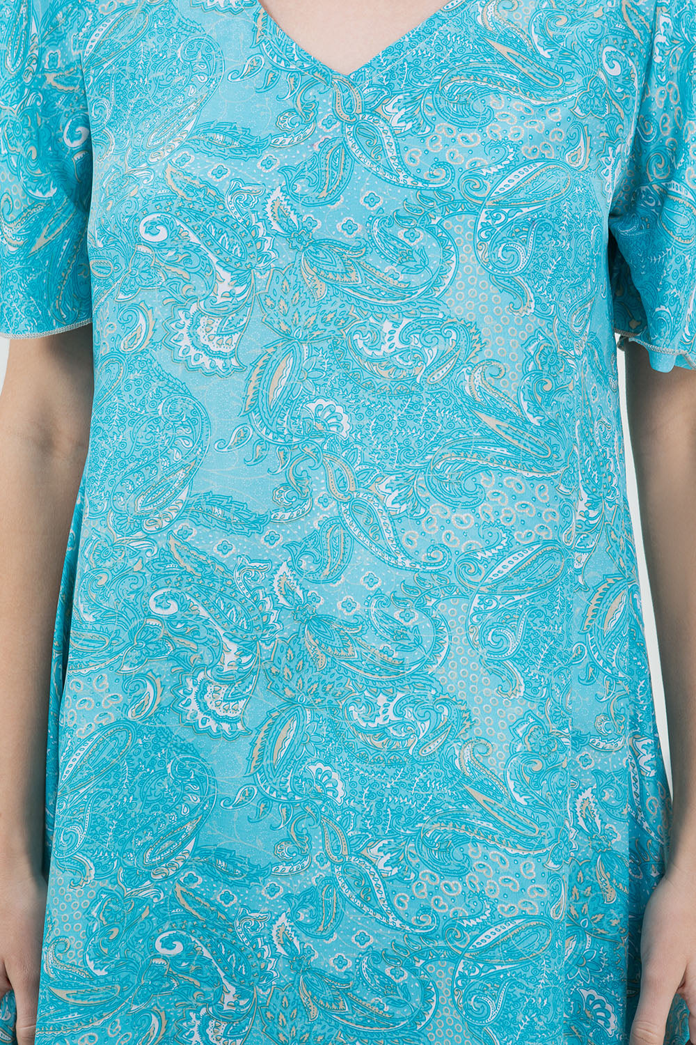 Silky Cap Sleeve Knee Length Dress with Pockets