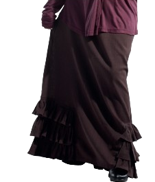 Cotton Long Skirt with Detail