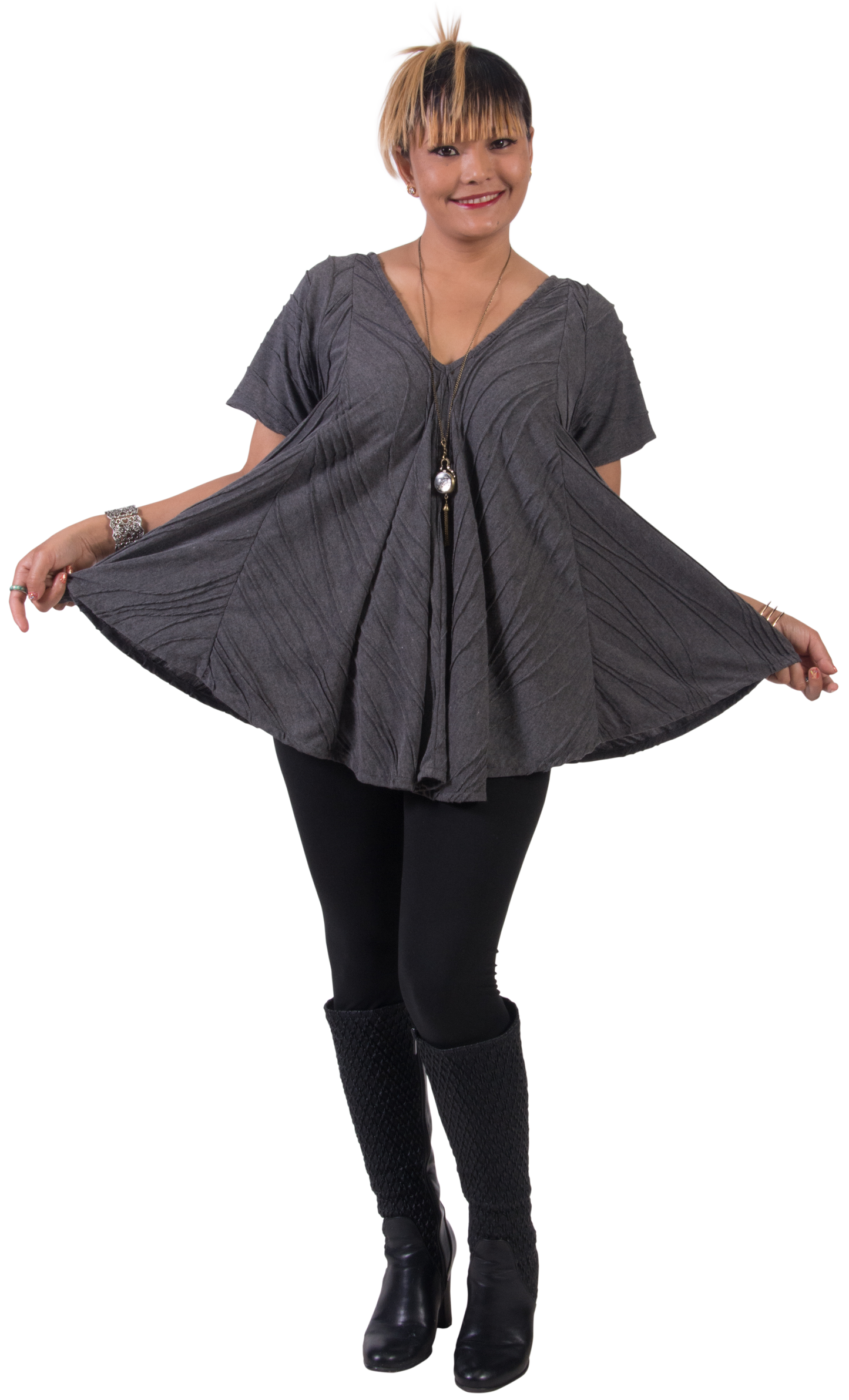 Acrylic Knit Loose Tunic