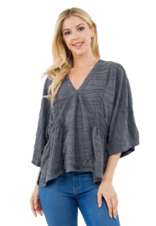 Acrylic Kimono Long Sleeve Top