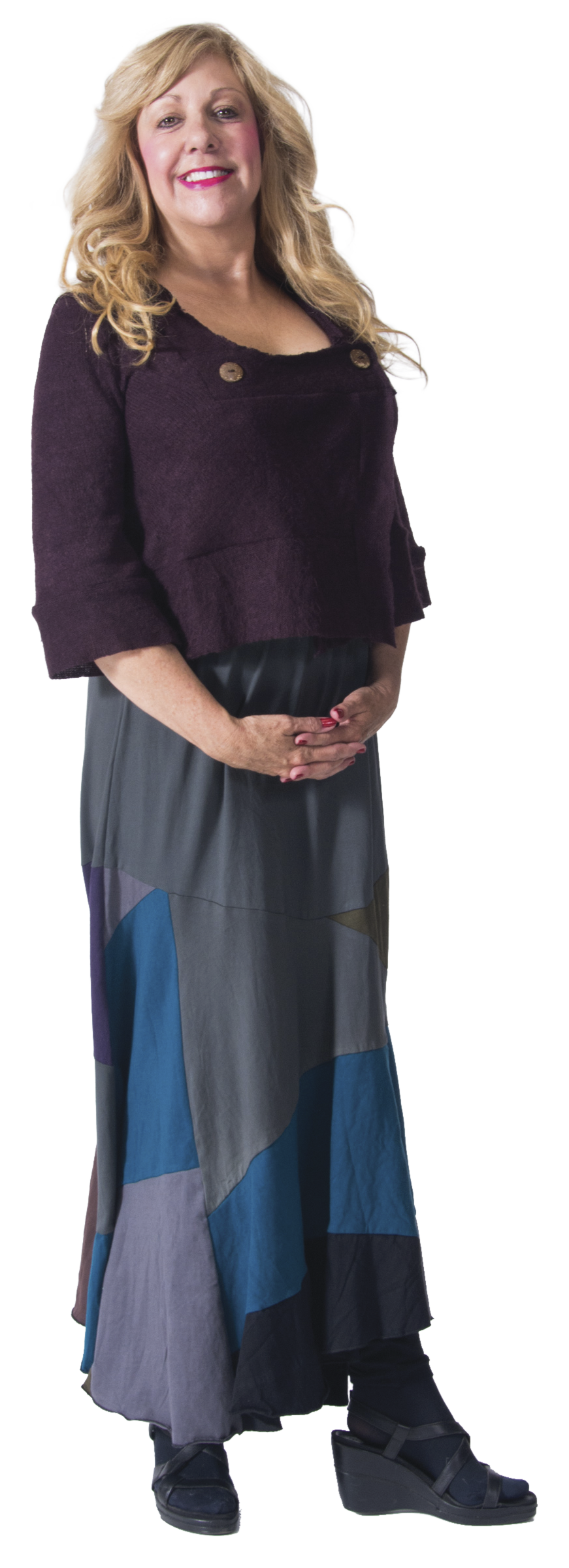 Cotton Patchwork Long Skirt