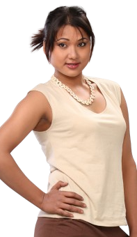 Cotton Tank Top with a Twist