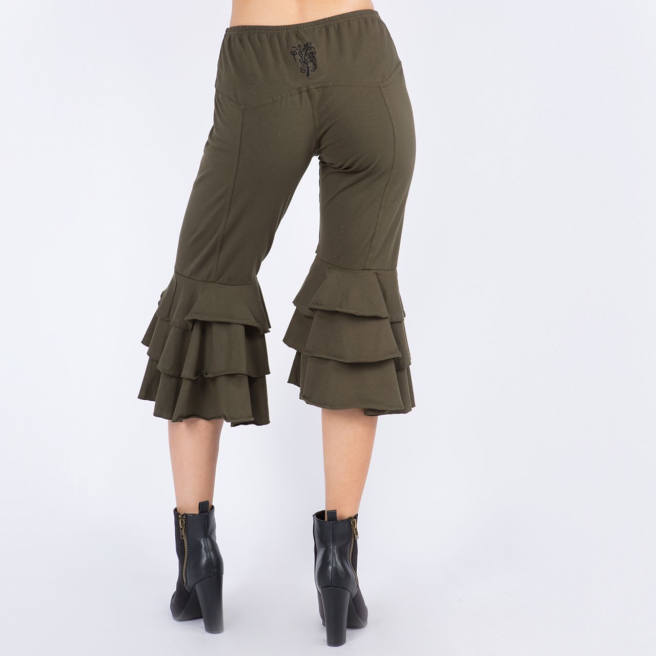 Cotton/Lycra ¾ Length Three Layer Cuff Pant