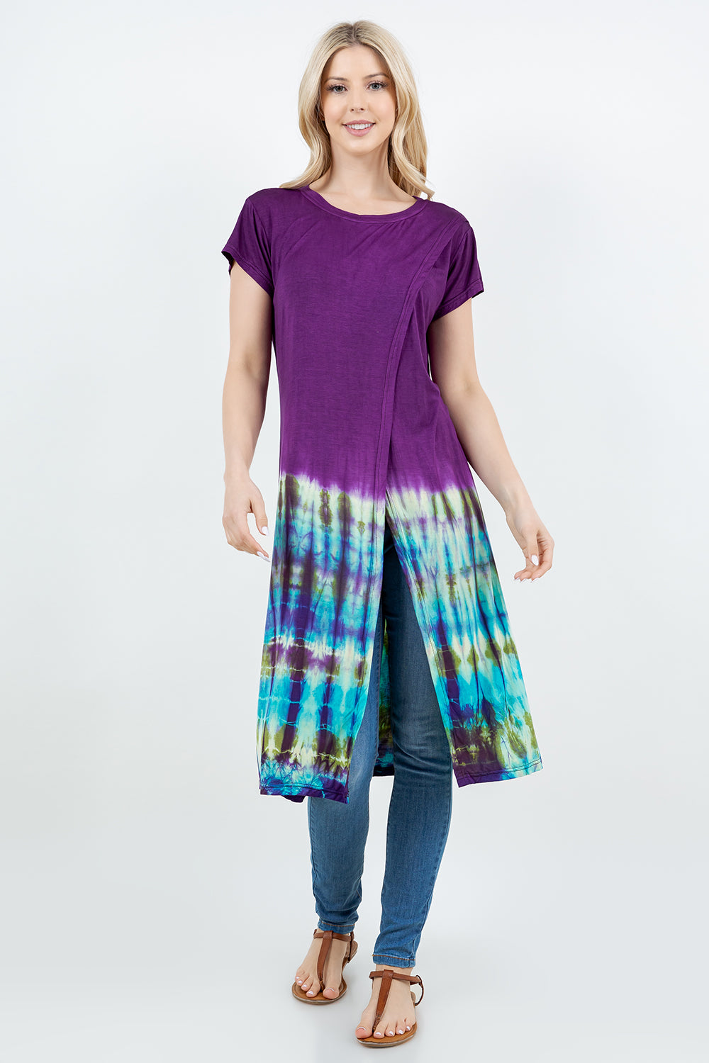 Viscose Tie Dye Long Top