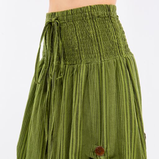 Cotton Hand Loomed Cinch up Long Skirt/Dress