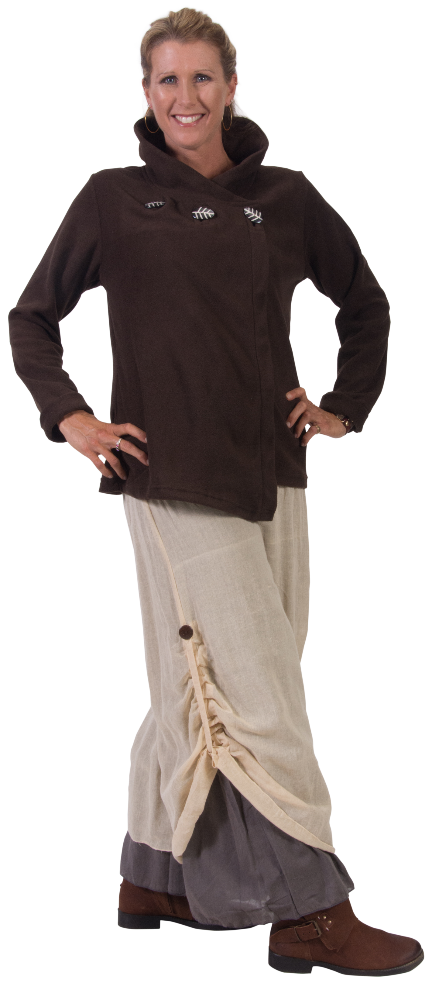 Fleece Autumn Wrap Jacket