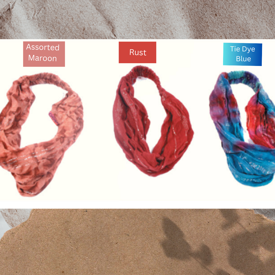 Rayon with Lurex Tie Dyed Head Band