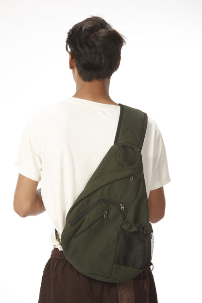 Cotton Canvas Over the Shoulder Bag